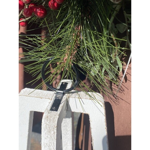 2 Rustic Wooden Candle Holder Lantern Farmhouse Country White Outside Lighting - Picture 6 of 6